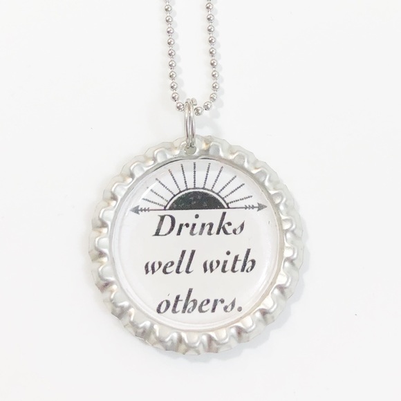 Posherpooch Jewelry - 🌺3/$25 Bottle Cap Necklace Drinks Well Others NWT
